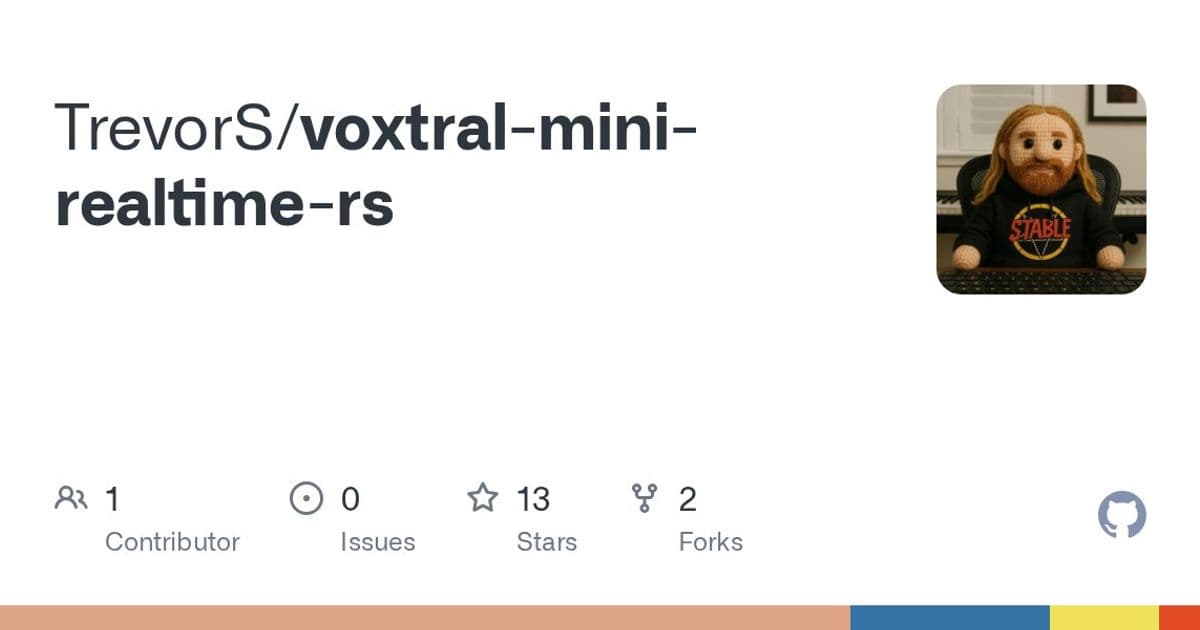 Rust Implementation of Mistral's Voxtral Mini Brings Real-time Speech Recognition to the Browser