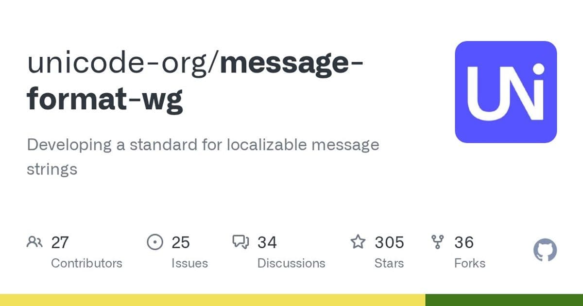 Unicode MessageFormat Working Group Launches Standard for Localizable Message Strings