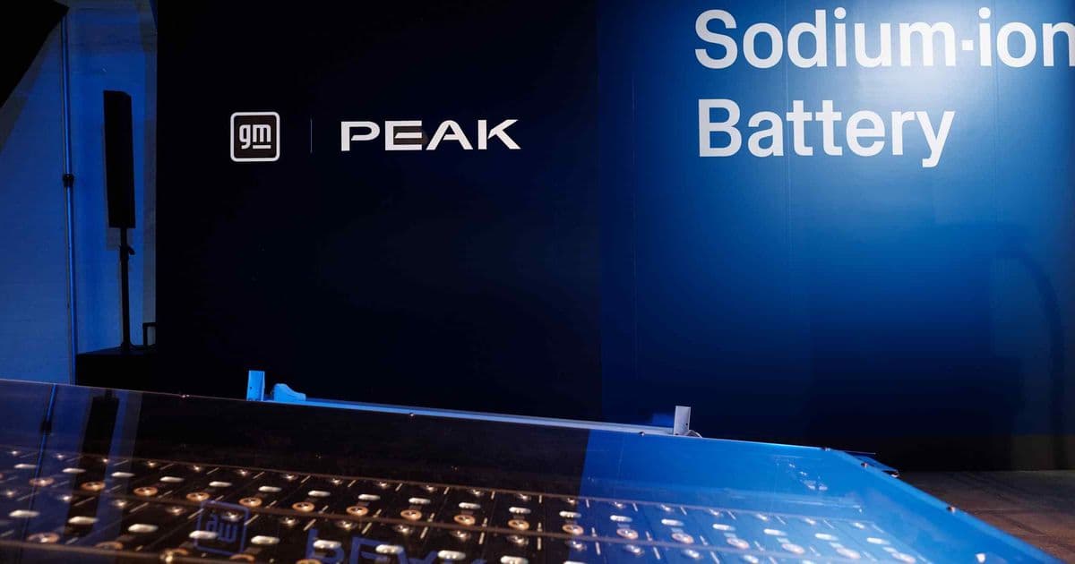 GM Bets on Sodium-Ion With Peak Energy Deal, Aiming to Loosen China's Grip on Battery Storage
