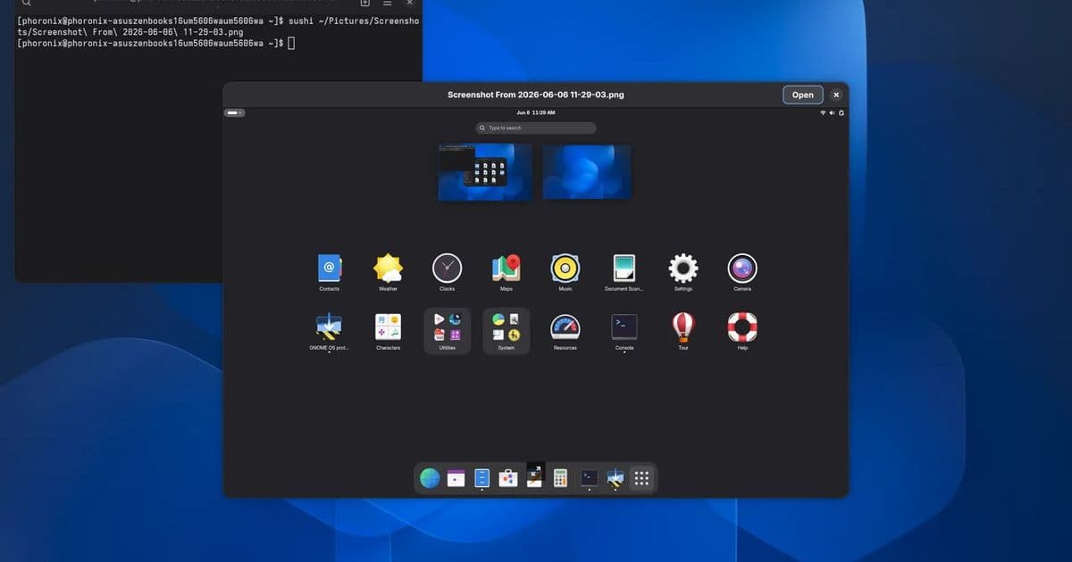 GNOME Sushi Previewer Completes GTK4 Migration with Dark Mode and UI Enhancements