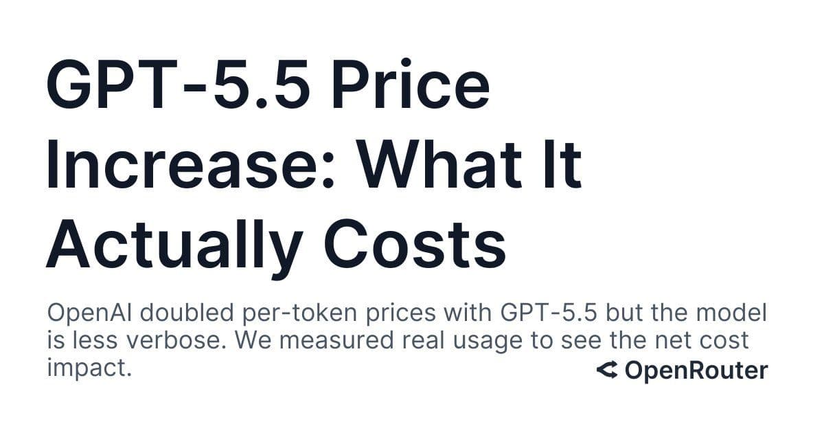 GPT-5.5 Price Increase: What It Actually Costs | OpenRouter