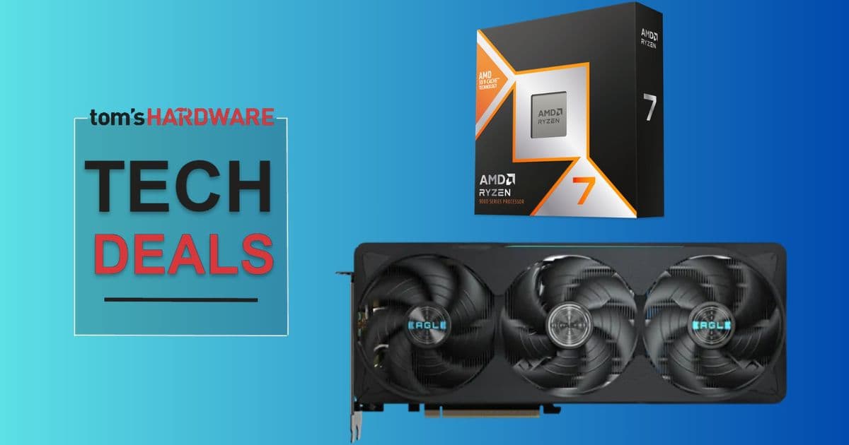 Newegg bundles AMD Ryzen 7 9850X3D with Gigabyte RTX 5070 Ti for $1,265, shaving $250 off the combined price
