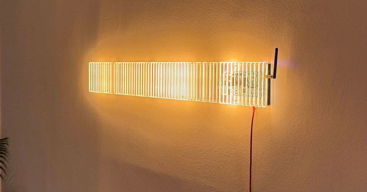 Artist Transforms Wi-Fi Signals into Physical Light Sculpture Using Raspberry Pi and SDR