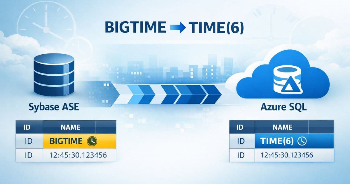 Automating Sybase BIGTIME to Azure SQL TIME(6) Migration: A Practical Script-Based Approach