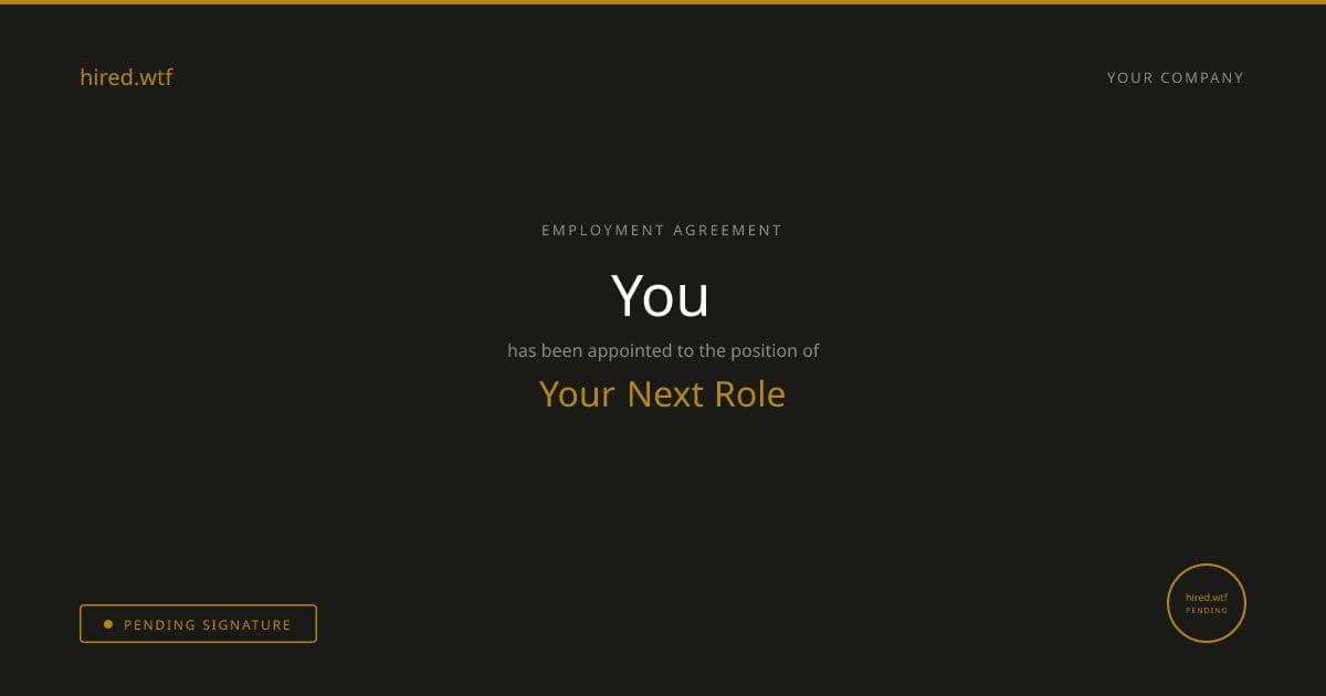 Hire Yourself: The Free Contract Generator That Turns Your Side Hustle Into a Real Job