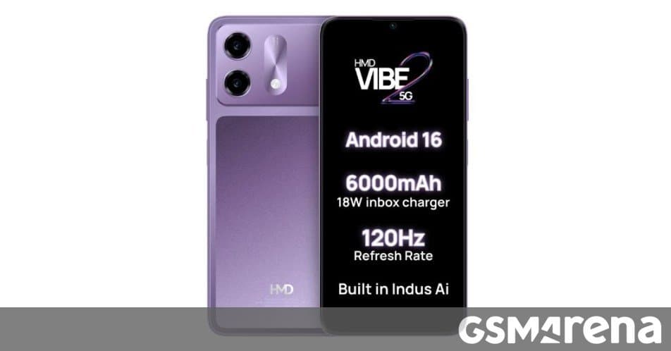 HMD Vibe 2 5G officially launched in India with a 6.75‑inch display and 6,000 mAh battery