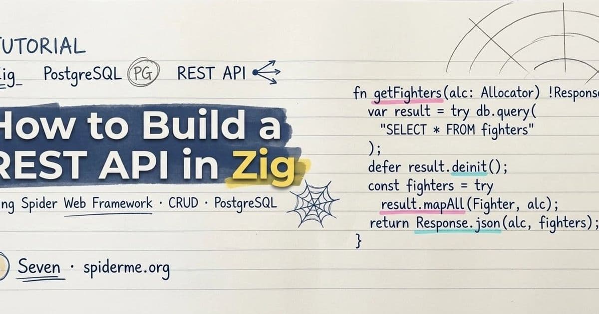 Building REST APIs in Zig: A Deep Dive into Spider Web Framework