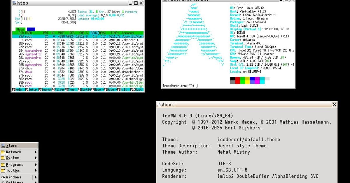 IceWM 4.0 keeps the X11 faith as Budgie 10.10 completes its Wayland migration