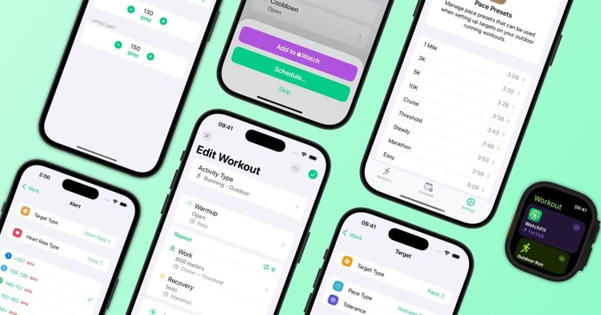 WatchFit Brings Custom Workout Creation to Apple Watch