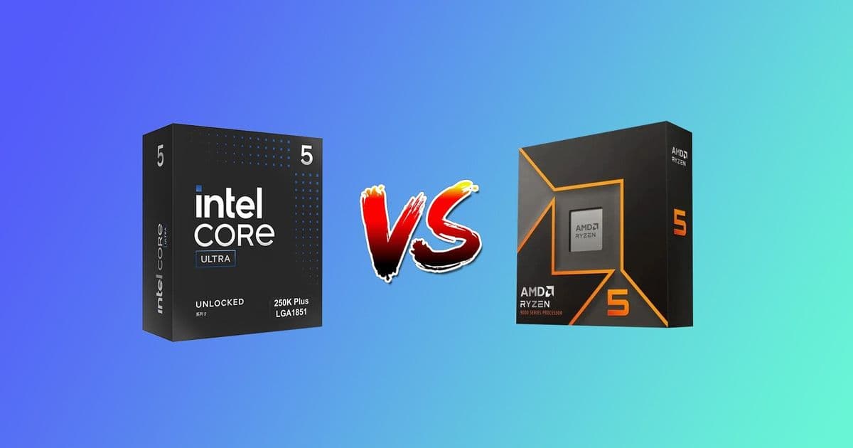 Intel Core Ultra 5 250K Plus vs AMD Ryzen 5 9600X: Mid-Range CPU Showdown