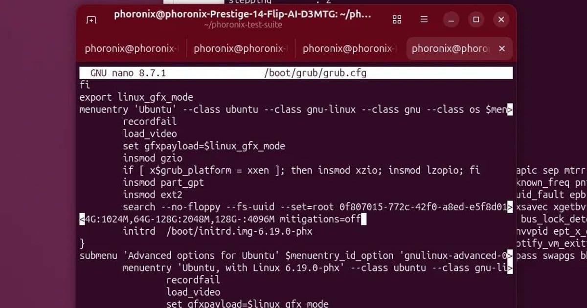 Intel CPU Security Mitigation Costs From Haswell Through Panther Lake Review - Phoronix