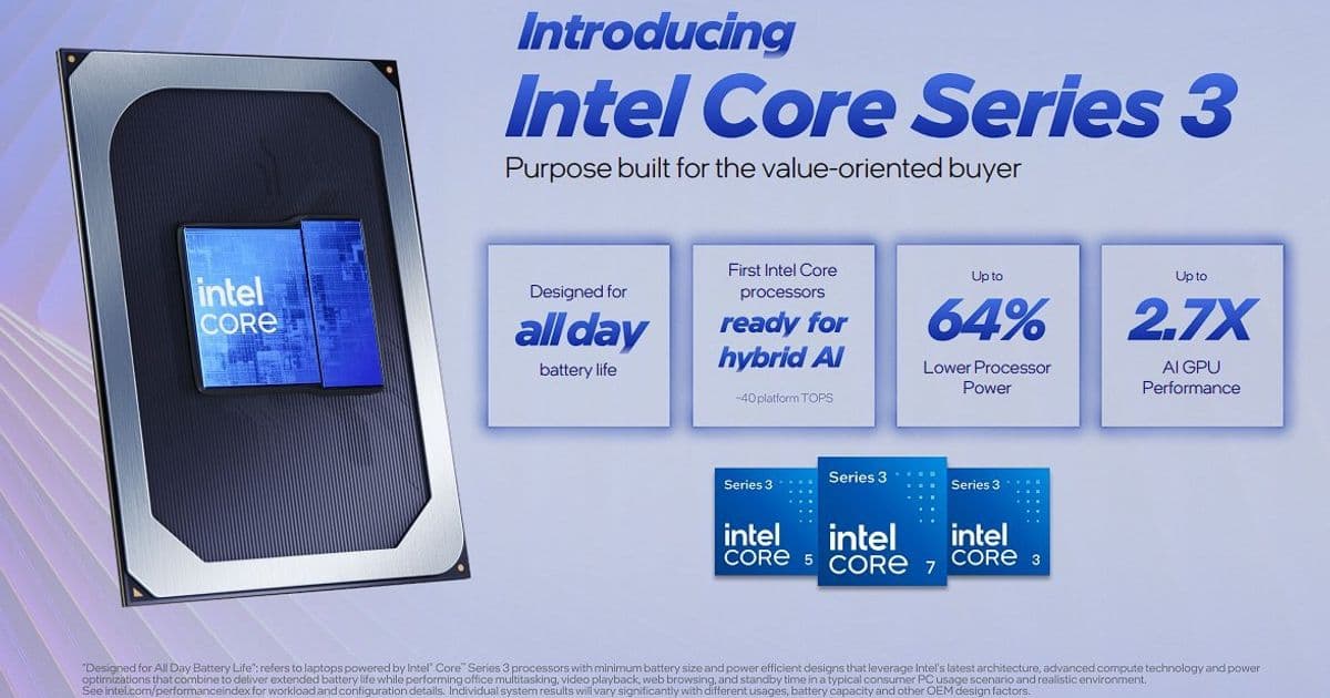 Intel's Wildcat Lake Mobile Chips Target Budget Laptops with AI Boost