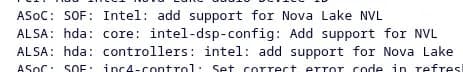 Intel Nova Lake Sound Support Lands in Linux 7.0