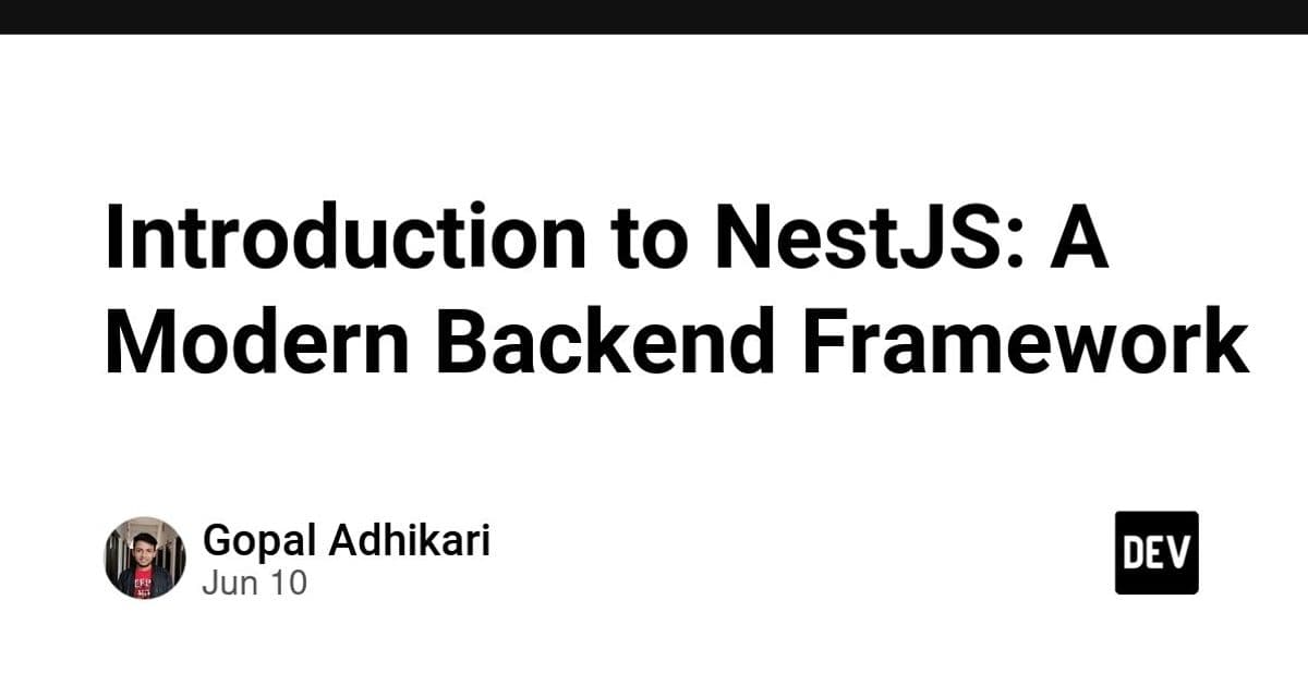 Introduction to NestJS: A Modern Backend Framework