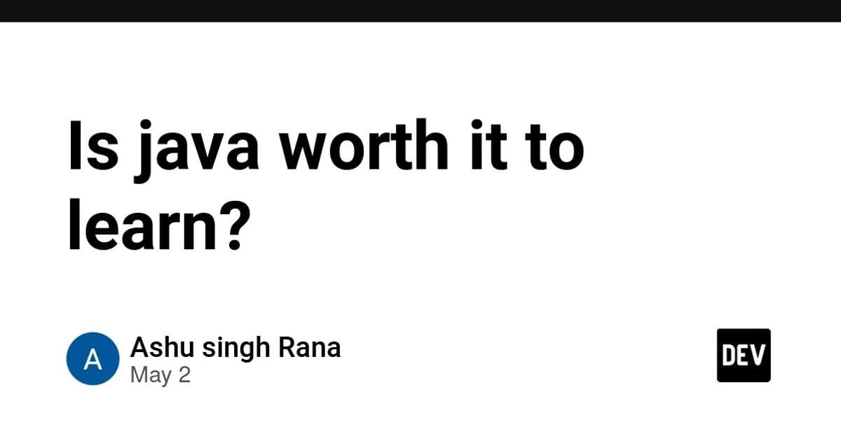 Is Java Still Worth Learning in 2026?