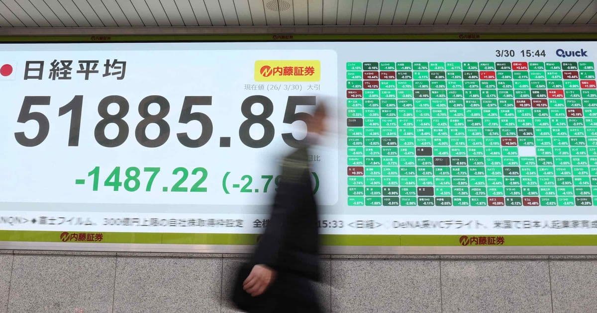 Japan and South Korea Stocks Plunge 3% Amid Iran War Fears