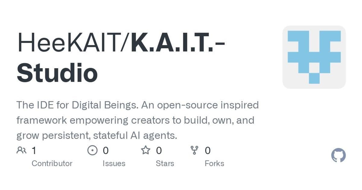 K.A.I.T. Studio Debuts as World's First IDE for Persistent Digital Beings, Challenging AI's 'Disposable' Era