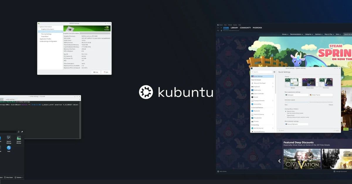 KDE Plasma 6.6 Shows Consistent Gaming Performance Edge Over GNOME 50 with NVIDIA R595 Driver