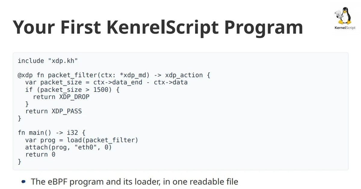 KernelScript Brings Type‑Safe eBPF Development to Linux
