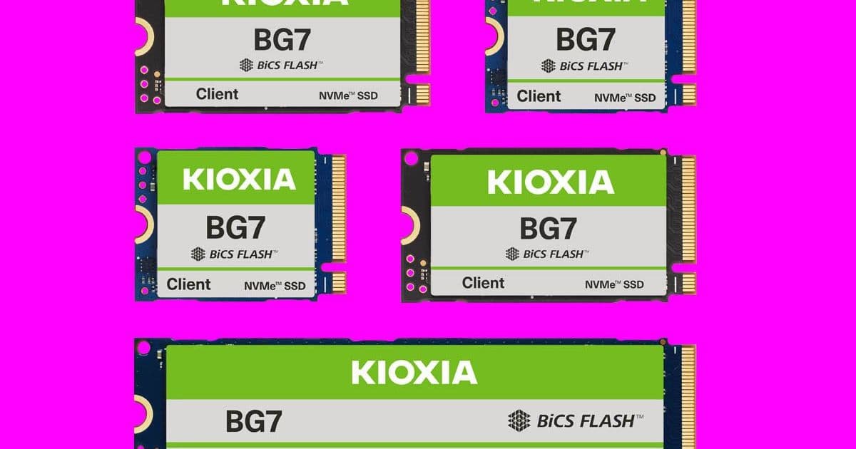 Kioxia Launches BG7 DRAM-Less NVMe SSD Series with BiCS FLASH Gen8 Technology