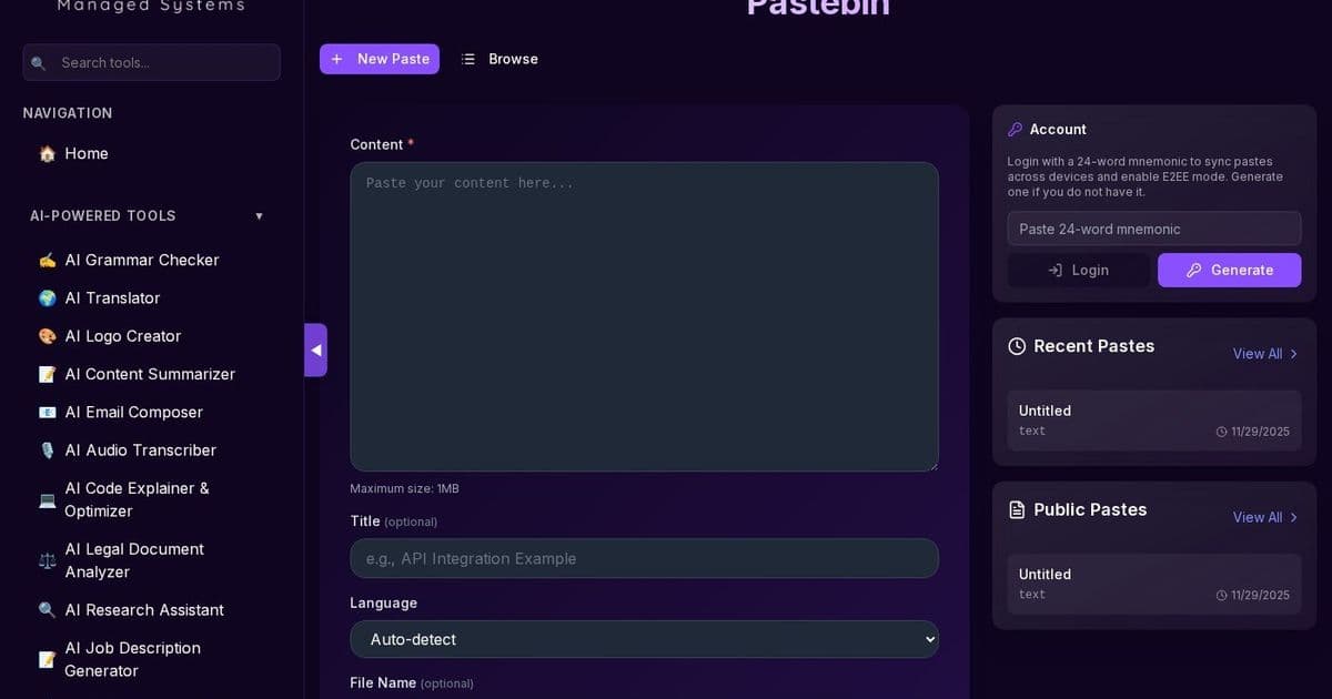 LavX Pastebin: The Secure Foundation for Code Sharing and Collaboration