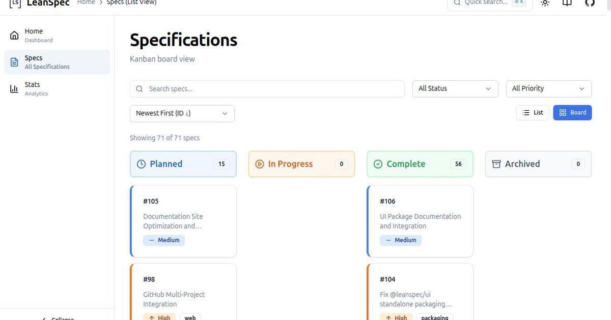 LeanSpec: A Lightweight Spec-Driven Framework to Fix AI Coding's Context Crisis