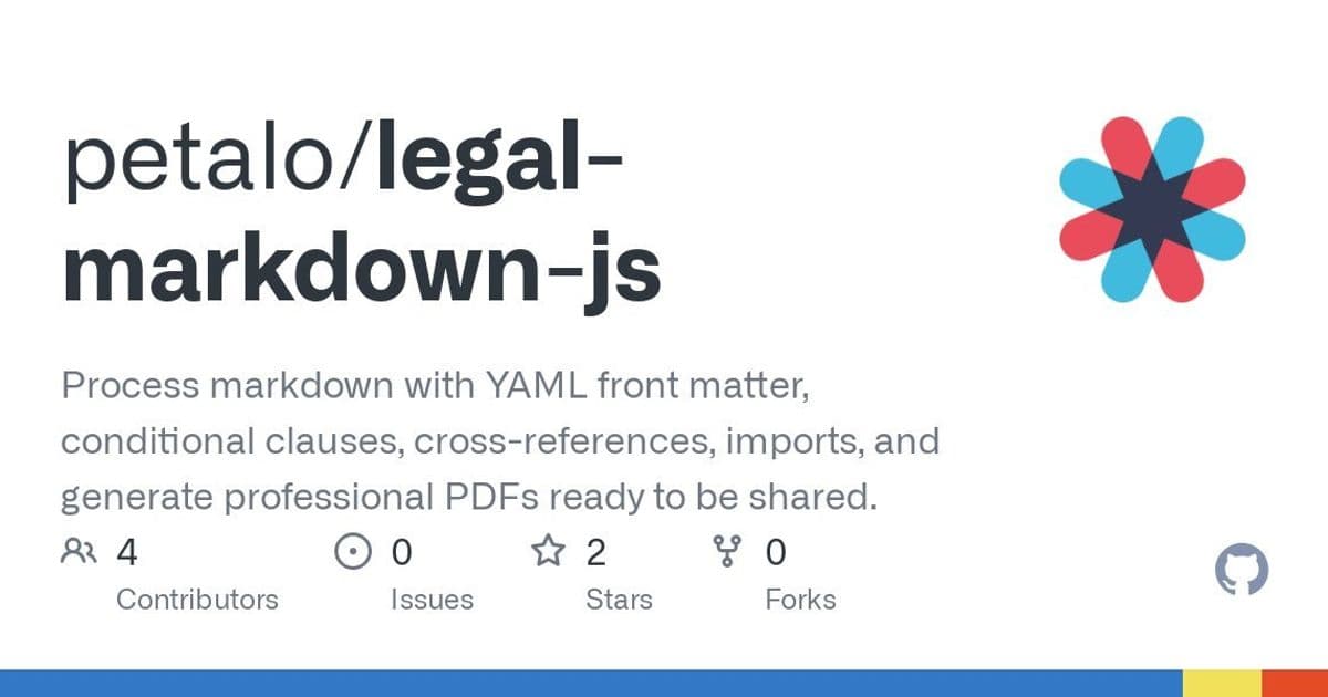 Legal Markdown JS: Node.js Revolution Hits Legal Document Automation