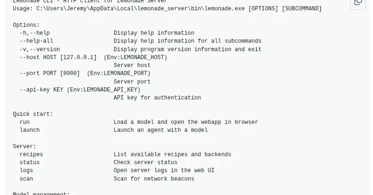 Lemonade 10.1 Brings AMD GPU/NPU Support to Local LLMs with Enhanced CLI