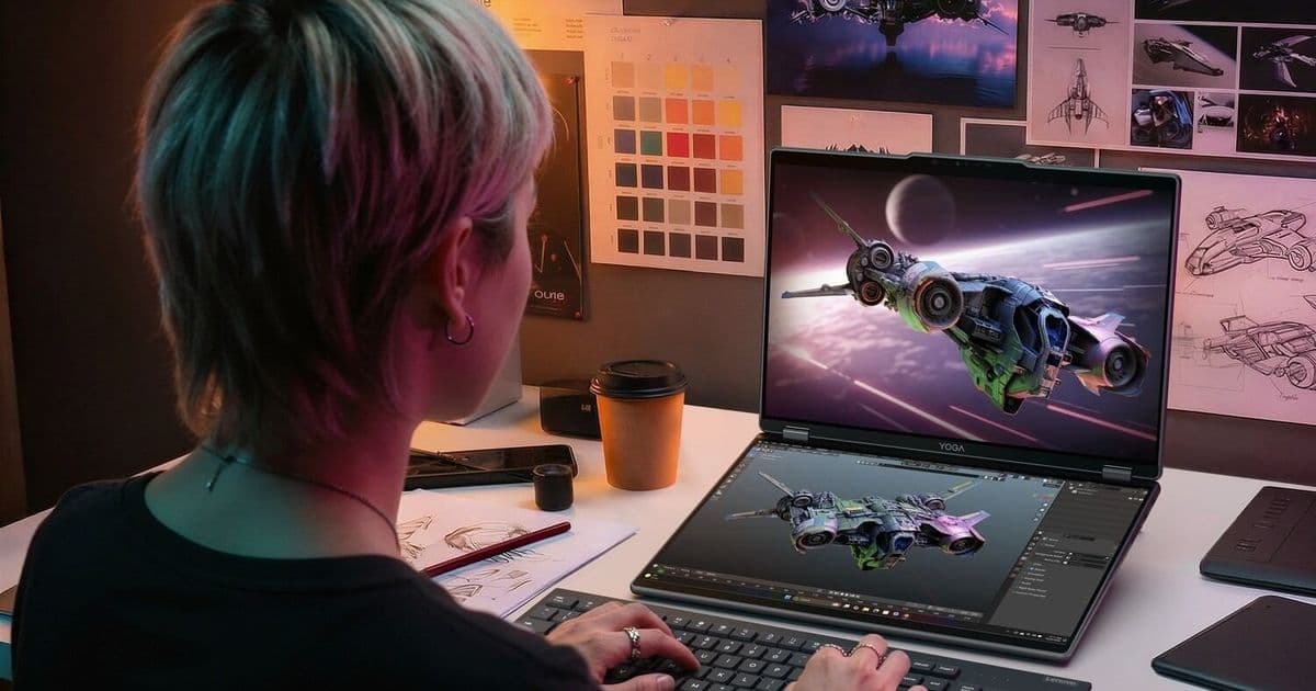 Lenovo Yoga Book Pro 3D Concept Targets 3D Artists with Dual OLED Screens