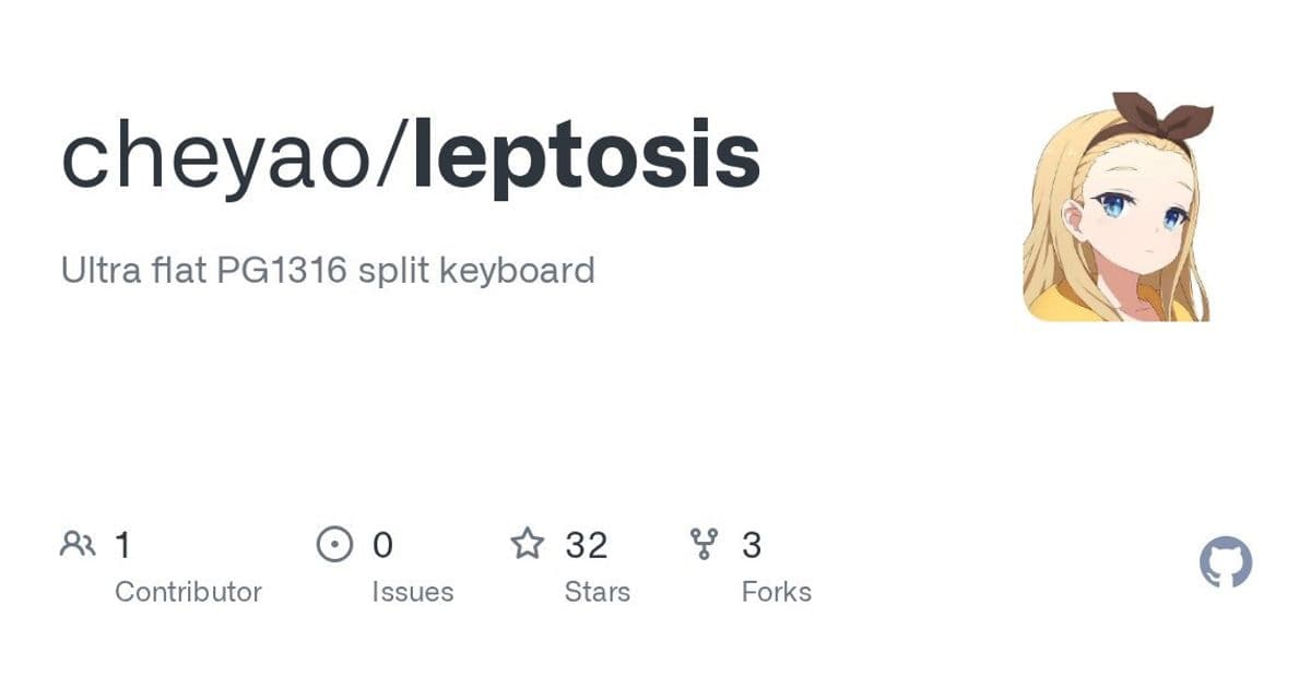 Leptosis: The Ultra-Flat Split Keyboard Pushing DIY Hardware Boundaries