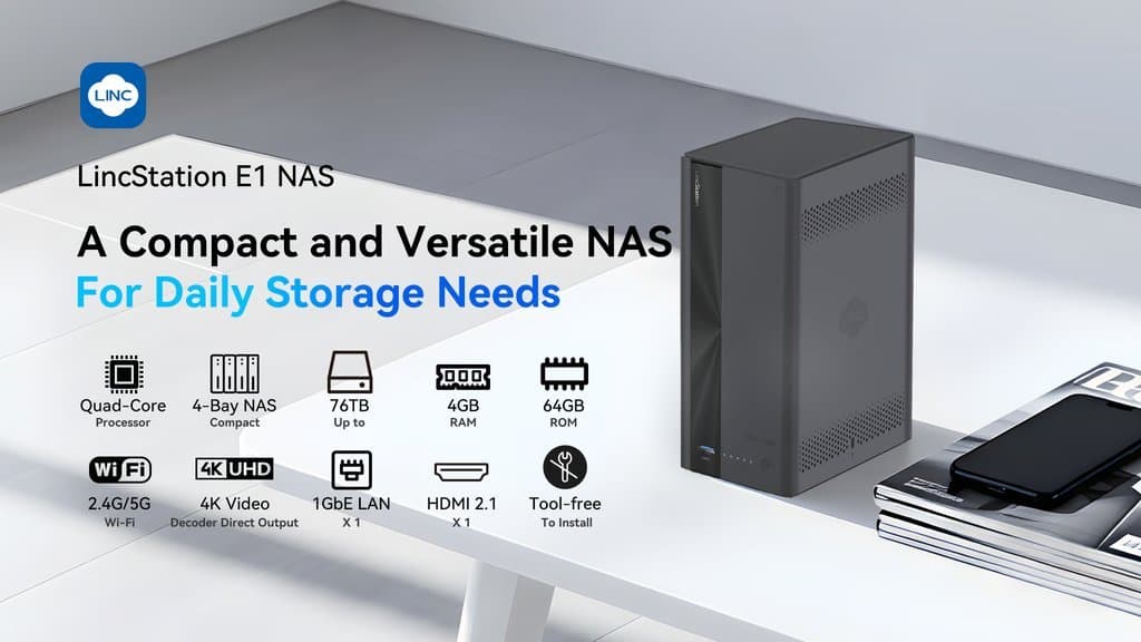 LincStation E1: Budget-Friendly NAS with Dual HDD and SSD Support Now on Kickstarter