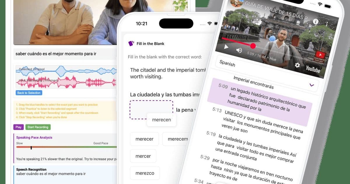 LingoLingo's Challenge Mode: Leveraging YouTube's Vast Language Repository for Personalized Learning