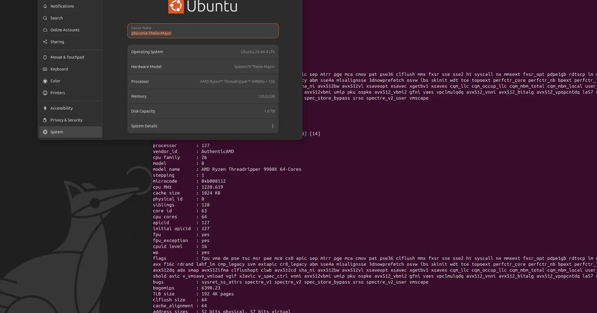 Linux 7.1 Kernel Delivers 13 % Geo‑Mean Performance Gain on AMD Threadripper 9980X Over Three Years