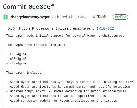 LLVM/Clang Merges Initial Hygon x86 CPU Targets Ahead of the 23.1 Release