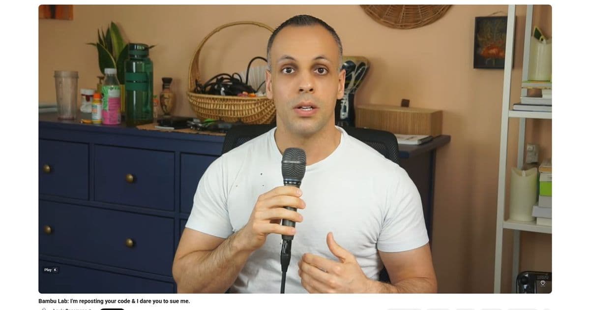 Louis Rossmann Challenges Bambu Lab Over Open‑Source Firmware Fork, Community Rallies Behind Developer