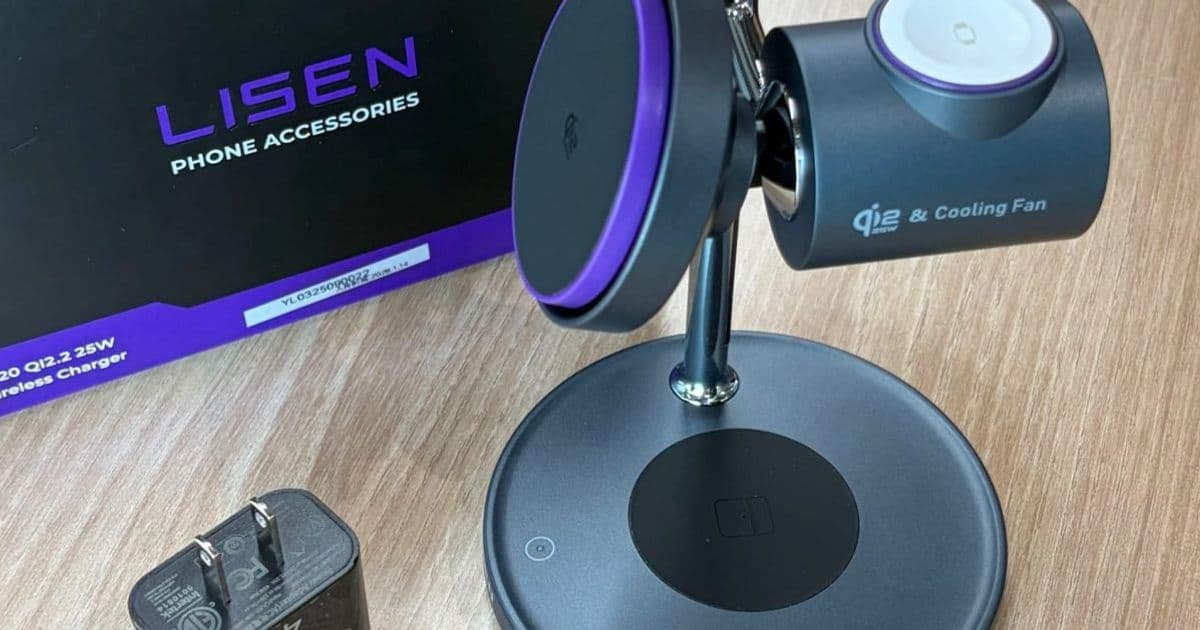LISEN's New 3-in-1 MagSafe Desk Charger Tackles Heat with Active Cooling for 25W Speeds