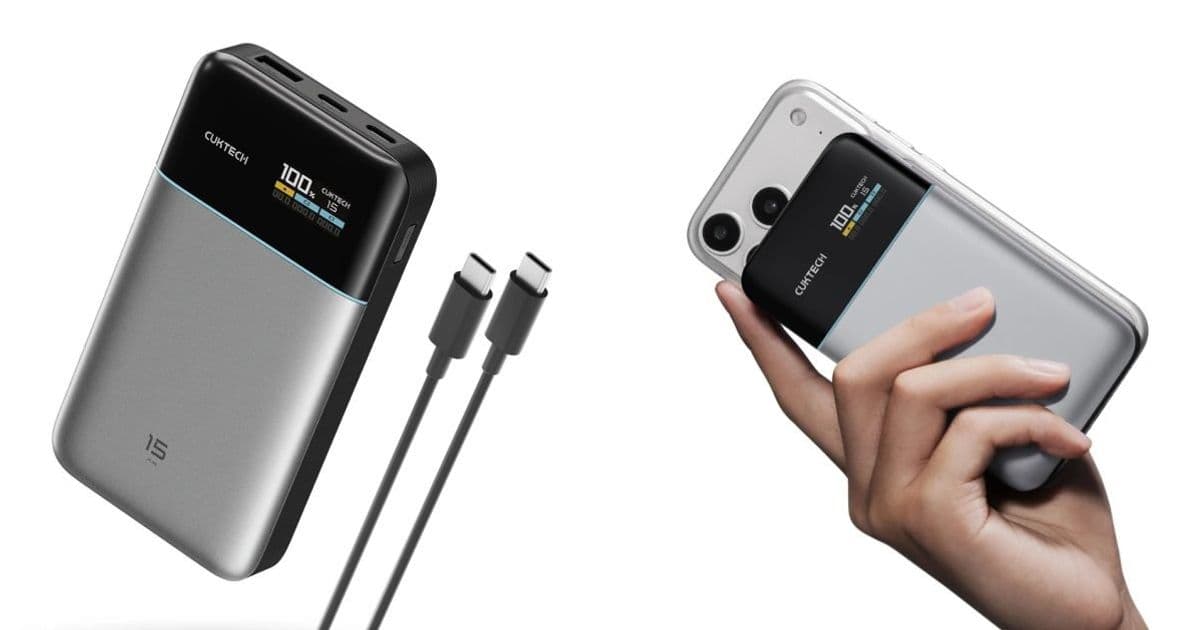 CUKTECH 15 Air Power Bank Delivers Laptop-Grade Charging in Pocket-Friendly Form