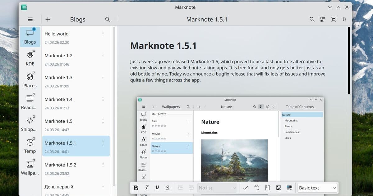 Marknote 1.6.0 Brings Sub‑Folder Support, Global Search, and a Touch of Blur