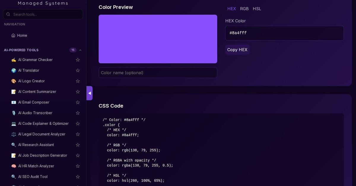 Master Color Conversions Instantly with LavX's Developer-Focused Tool