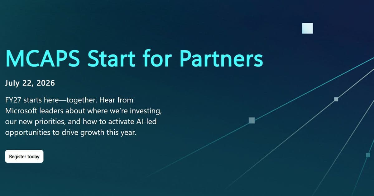 Microsoft to brief partners on FY27 AI agent strategy at MCAPS Start