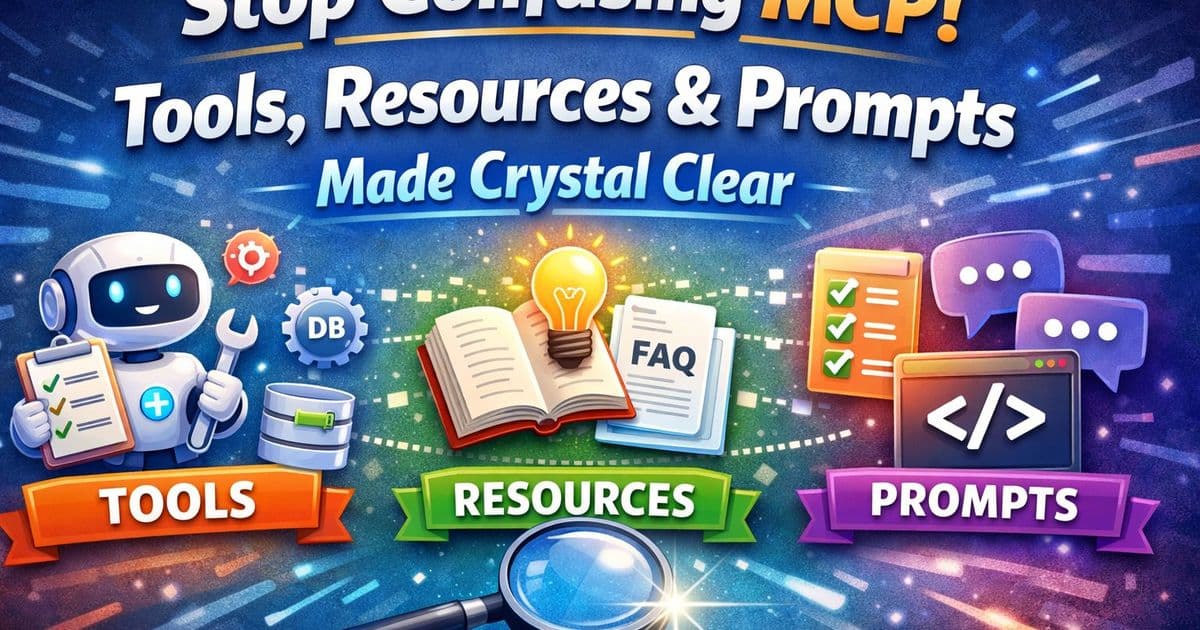 MCP Demystified: Tools vs Resources vs Prompts Explained Simply