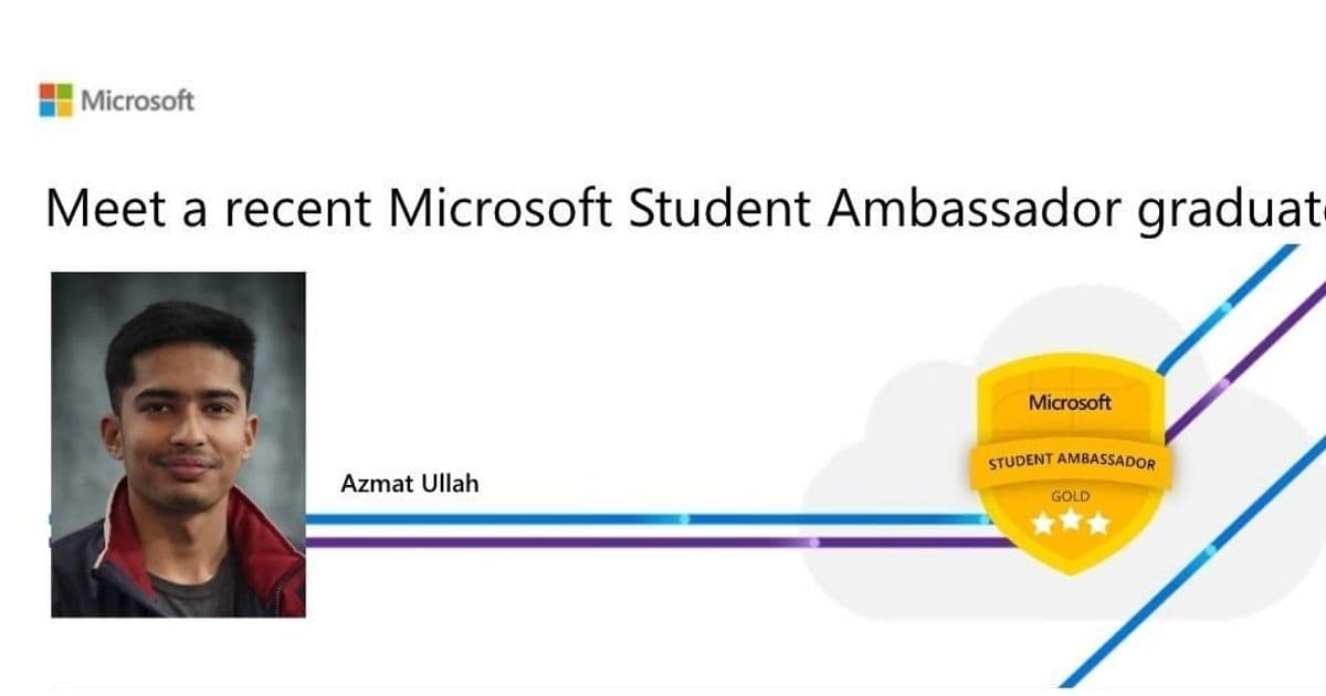 Azmat Ullah’s Journey: From Campus Graduate to Global AI Mentor through Microsoft’s Student Ambassador Program