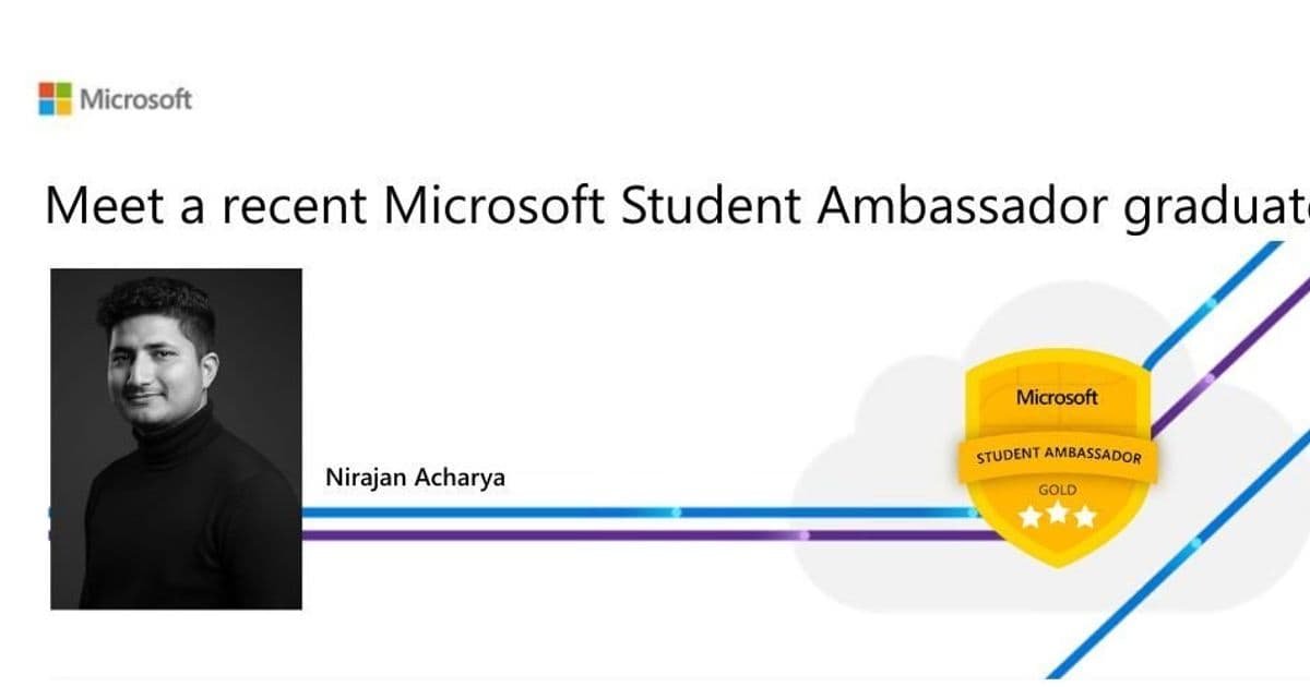 From Student Ambassador to AI Leader: Nirajan Acharya's Journey with Microsoft Tools