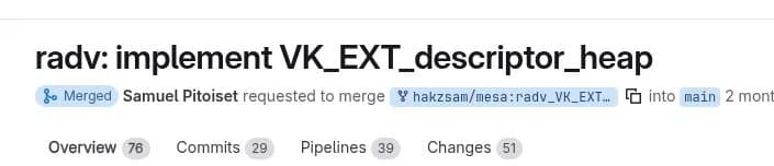 Mesa 26.1 RADV Driver Merges Vulkan Descriptor Heap As Big Improvement For Steam Play