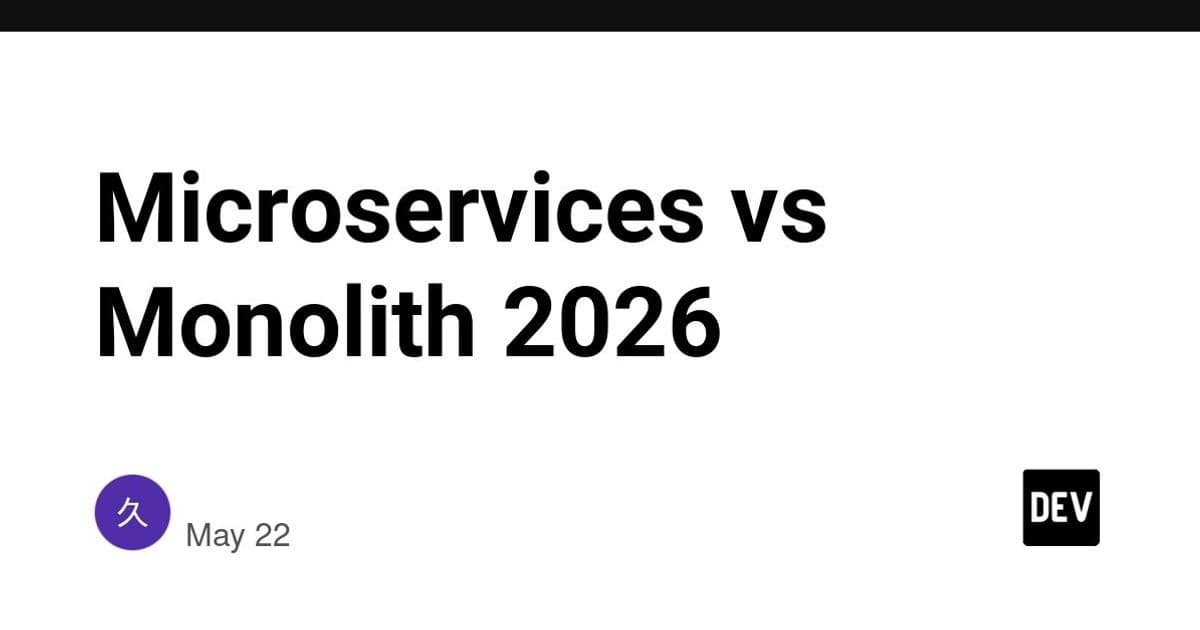 Microservices vs Monolith in 2026: A Mature Perspective on Architectural Trade-offs
