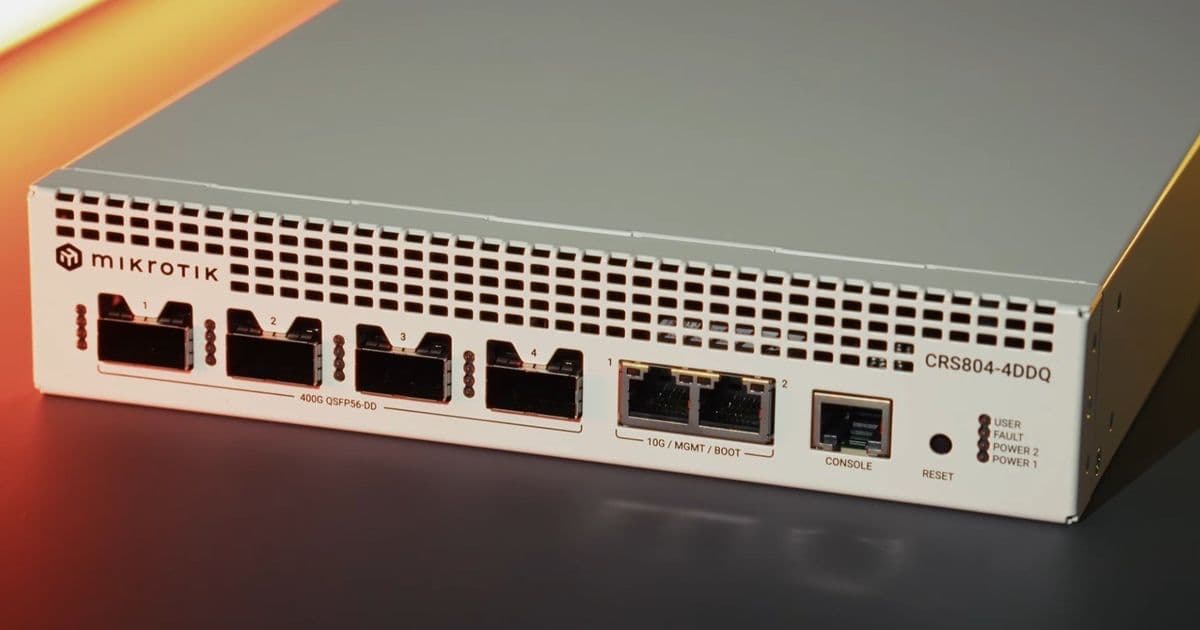 MikroTik CRS804 DDQ: A 4-Port 400GbE Switch for High-Density, Low-Cost Networking