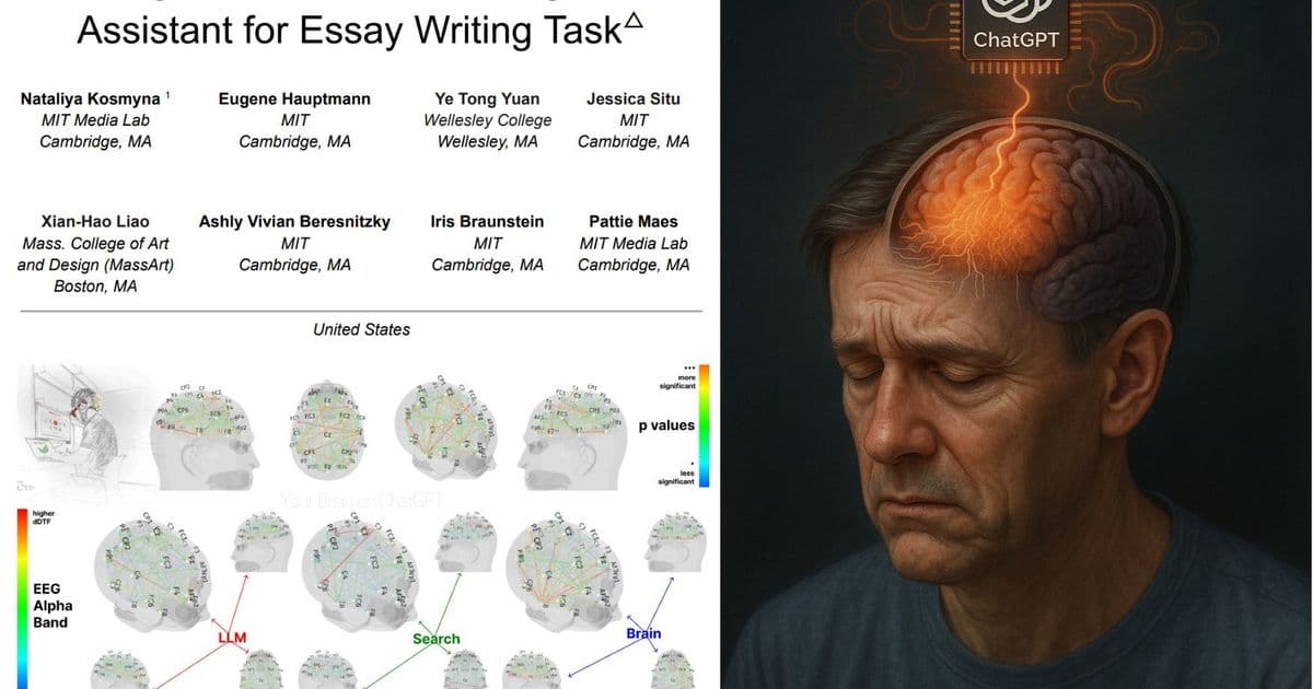 MIT Study Reveals AI Writing Tools Rewire Neural Pathways, Fueling Cognitive Decline