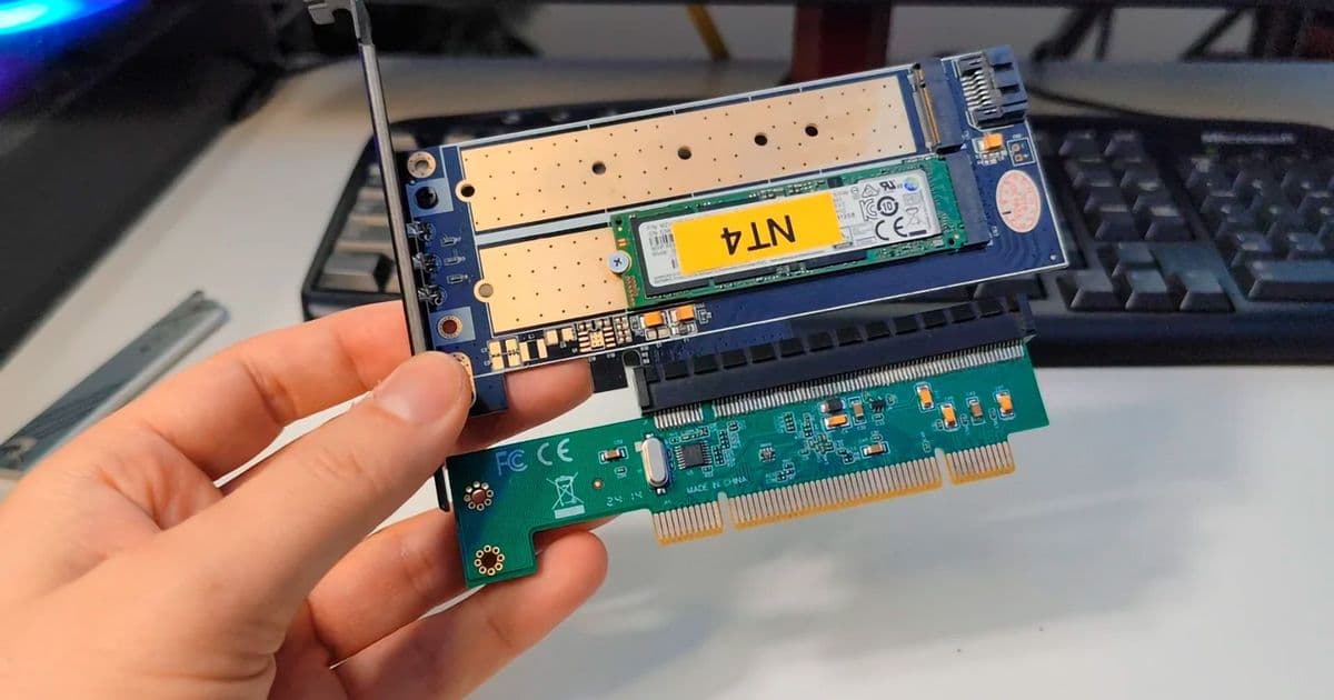 Modern NVMe SSD meets vintage PCI slot in quirky experiment — M.2 drive shows storage speeds worth dying for back in the '90s