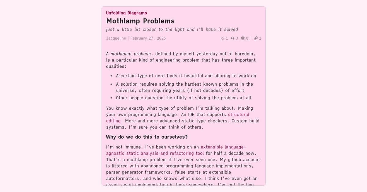 The Mothlamp Problem: Why Engineers Chase Impossible Dreams