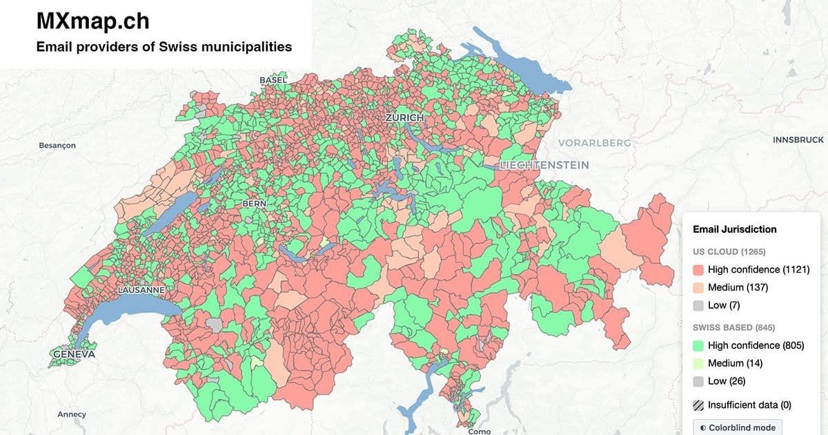 MXmap Visualizes Swiss Municipal Email Provider Landscape for Digital Sovereignty Awareness
